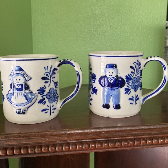 Delf Blue his and her’s coffee cups - Picture 4 of 7